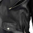 Milwaukee Leather LKM1711TALL Men's Black Tall-Sizes Side Lace Police Style Leather Jacket