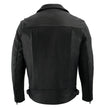 Milwaukee Leather LKM1720T Men's Tall Sizes Black Premium Leather Motorcycle Vented Leather Jacket w/ Utility Pockets