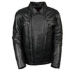 Milwaukee Leather LKM1720 Men's Black Premium Leather Motorcycle Vented Leather Jacket w/ Multi-Utility Pockets