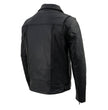 Milwaukee Leather LKM1760 Men's Black Leather Motorcycle Riders Jacket w/ Multi-Utility Pockets