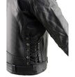 Milwaukee Leather LKM1775 Men's Black Leather Vintage Brando Style Motorcycle Riders Jacket with Side Laces