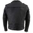 Milwaukee Leather LKM1775 Men's Black Leather Vintage Brando Style Motorcycle Riders Jacket with Side Laces