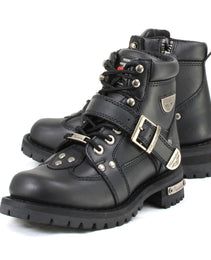 Milwaukee Motorcycle Clothing Company MB233 Road Captain Leather Women's Black Motorcycle Boots