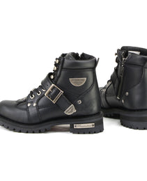 Milwaukee Motorcycle Clothing Company MB233 Road Captain Leather Women's Black Motorcycle Boots