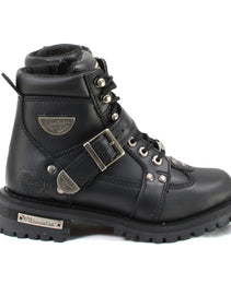 Milwaukee Motorcycle Clothing Company MB233 Road Captain Leather Women's Black Motorcycle Boots