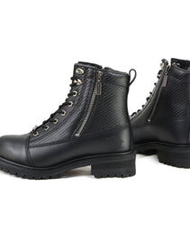 Milwaukee Motorcycle Clothing Company MB408 Men's Black Accelerator Motorcycle Leather Boots