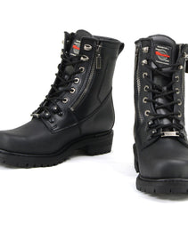 Milwaukee Motorcycle Clothing Company MB416 Men's Black Trooper Motorcycle Leather Boots