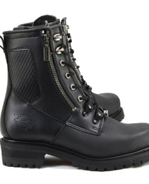 Milwaukee Motorcycle Clothing Company MB416 Men's Black Trooper Motorcycle Leather Boots