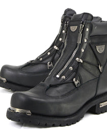 Milwaukee Motorcycle Clothing Company MB440 Men's Black Throttle Motorcycle Leather Boots