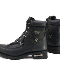 Milwaukee Motorcycle Clothing Company MB440 Men's Black Throttle Motorcycle Leather Boots