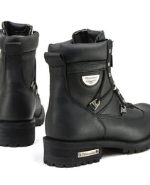 Milwaukee Motorcycle Clothing Company MB440 Men's Black Throttle Motorcycle Leather Boots