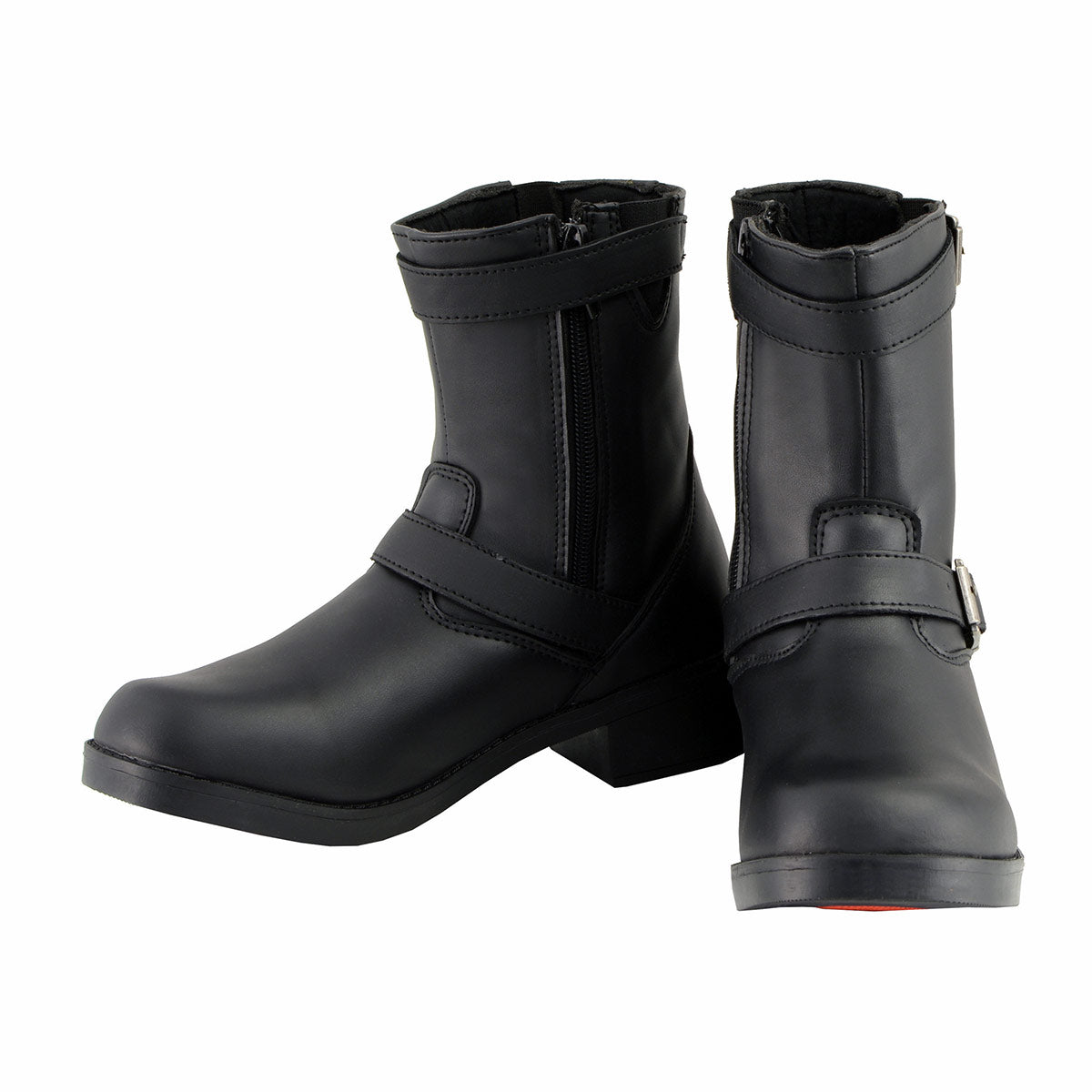 Milwaukee Leather MBK9295 Kids 6 inch Engineer Style Biker Boots 2 Black