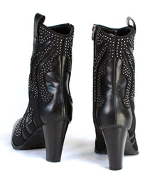 Milwaukee Leather MBL9429 Women's Black Western Style Fashion Casual Boots with Studded Bling