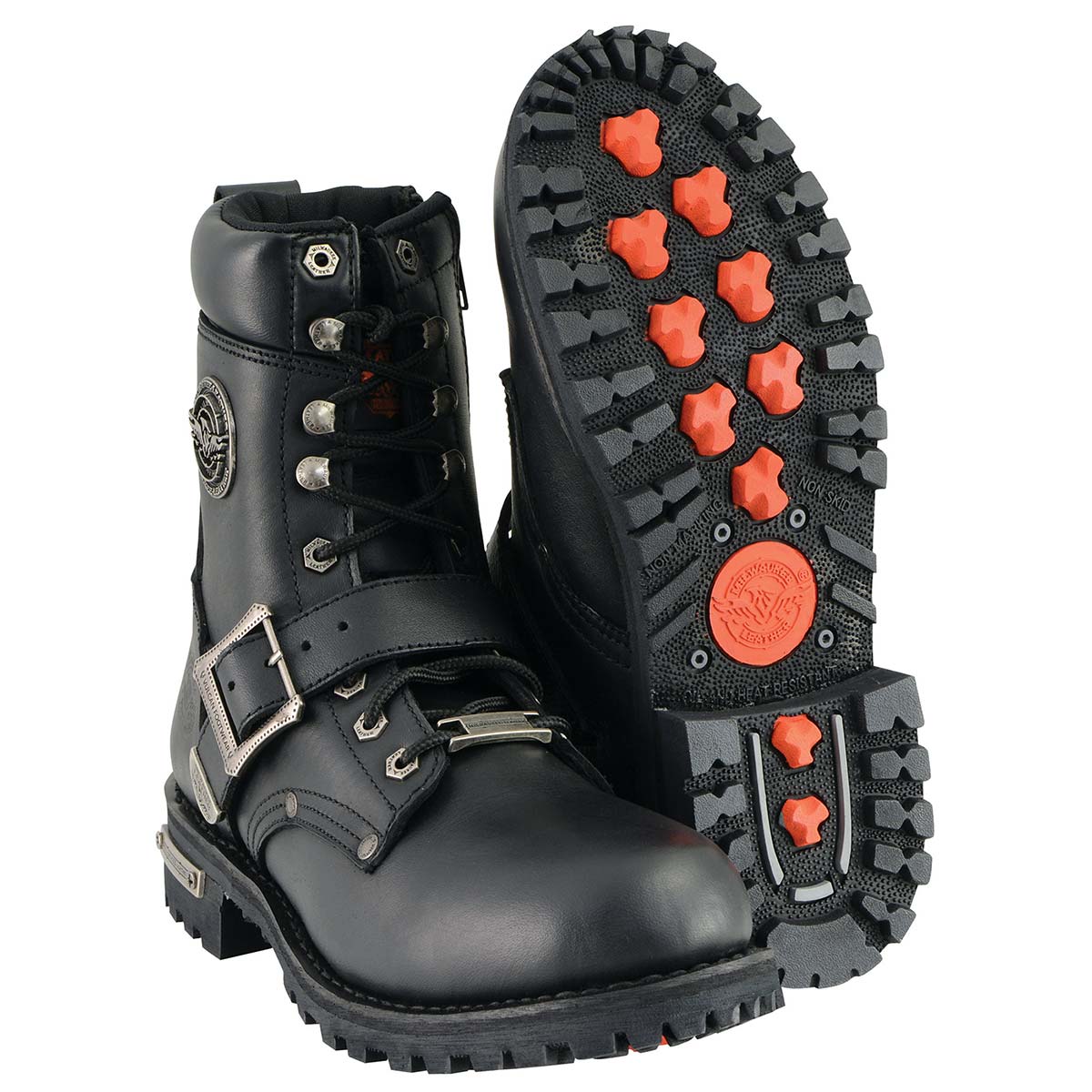 Leather up motorcycle clearance boots