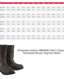 Milwaukee Leather Men's Classic Distressed Brown Leather Motorcycle Engineer Boots MBM9063