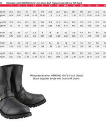 Milwaukee Leather Men's 9-Inch Classic Black Leather Engineer Motorcycle Boots with Gear Shift Guard MBM9090