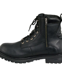 Milwaukee Leather MBM9097WPST Men's Black Wide-Width 6-inch Logger Steel Toe Water Proof Leather Boots