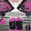 Milwaukee Leather MDL4051 Women's 'Skelly' Black with Pink Motorcycle Denim Vest w/ Skull Embroidery