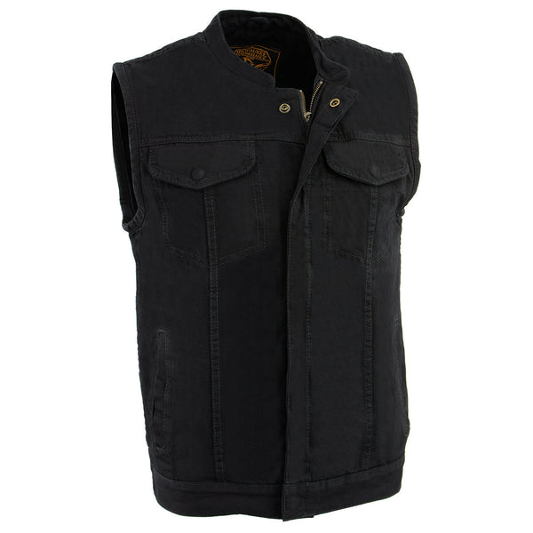 Black denim hotsell riding vest