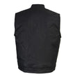 Milwaukee Leather MDM3025 Men’s Black Waxy Coated Denim Club Style Vest