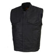 Milwaukee Leather MDM3025 Men’s Black Waxy Coated Denim Club Style Vest