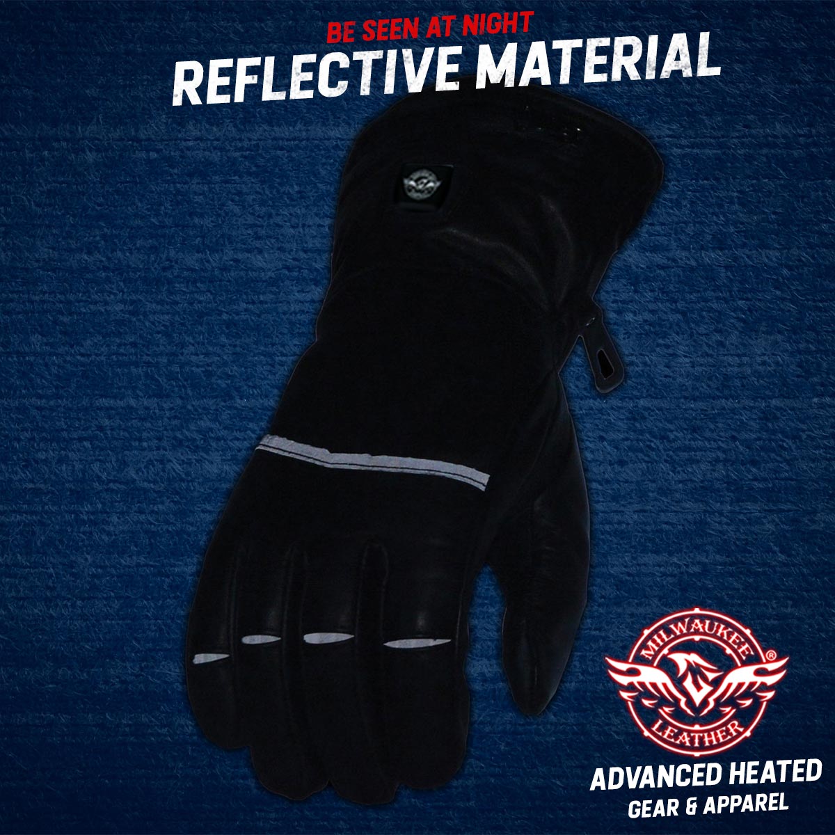 Milwaukee Leather MG7513SET Men's Heated Winter Gloves for