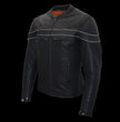 Milwaukee Leather ML1408 Men's Black 'Savage' Sporty Crossover Leather Jacket