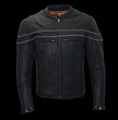 Milwaukee Leather ML1408 Men's Black 'Savage' Sporty Crossover Leather Jacket