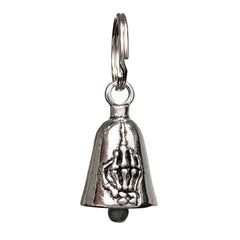 Milwaukee Leather MLB9015 'Middle Finger' Motorcycle Good Luck Bell | Key Chain Accessory for Bikers