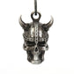 Milwaukee Leather MLB9029 'Viking Skull with Black Eyes' Motorcycle Good Luck Bell | Key Chain Accessory for Bikers