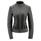 Milwaukee Leather MLL2526 Women's 'Elegant' Distressed Gray Detail Laced Leather Jacket