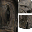 Milwaukee Leather MLL2550 Women's Scooter Distressed Brown Leather Vented Motorcycle Jacket