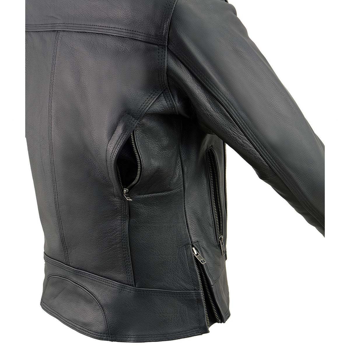 Milwaukee Leather MLL2552 Women's Premium Black Leather Motorcycle Rider Jacket w/ Cool-Tec Leather Treatement