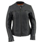 Milwaukee Leather MLL2552 Women's Premium Black Leather Motorcycle Rider Jacket w/ Cool-Tec Leather Treatement