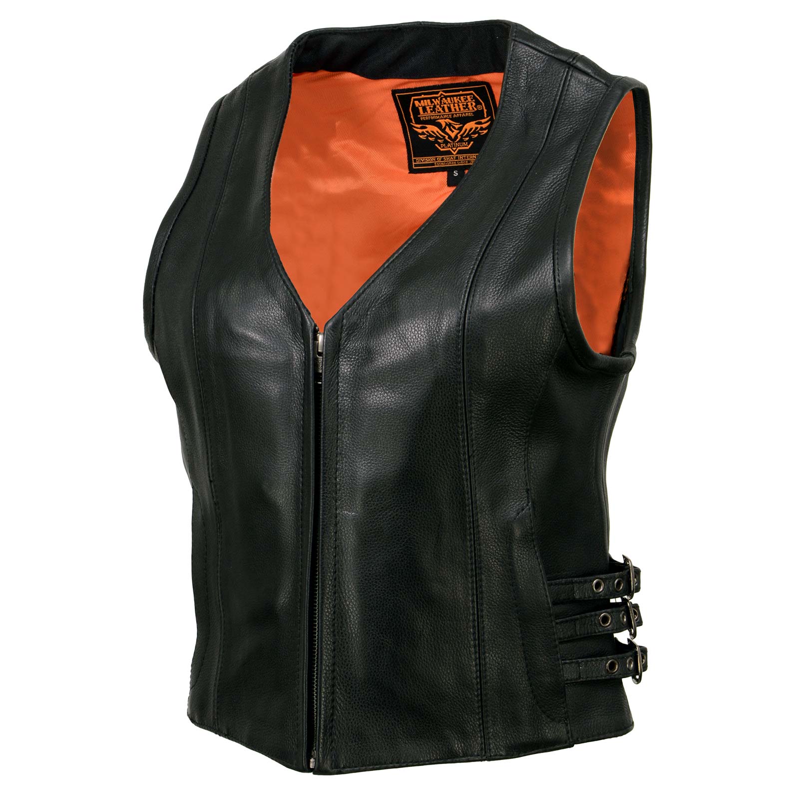 Black leather biker fashion coat by Milwaukee Leather by shaf