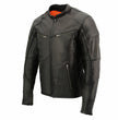 Milwaukee Leather MLM1502 Men's Black 'Cool-Tec' Vented Leather Scooter Jacket