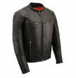 Milwaukee Leather MLM1502 Men's Black 'Cool-Tec' Vented Leather Scooter Jacket