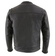 Milwaukee Leather MLM1506 Men's 'Cool-Tec' Black Real Leather Scooter Style Motorcycle Jacket with Utility Pockets