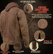 Milwaukee Leather MLM1511 Men's 'Vagabond' Vintage Crazy Horse' Brown Leather Jacket w/ Removable Hoodie