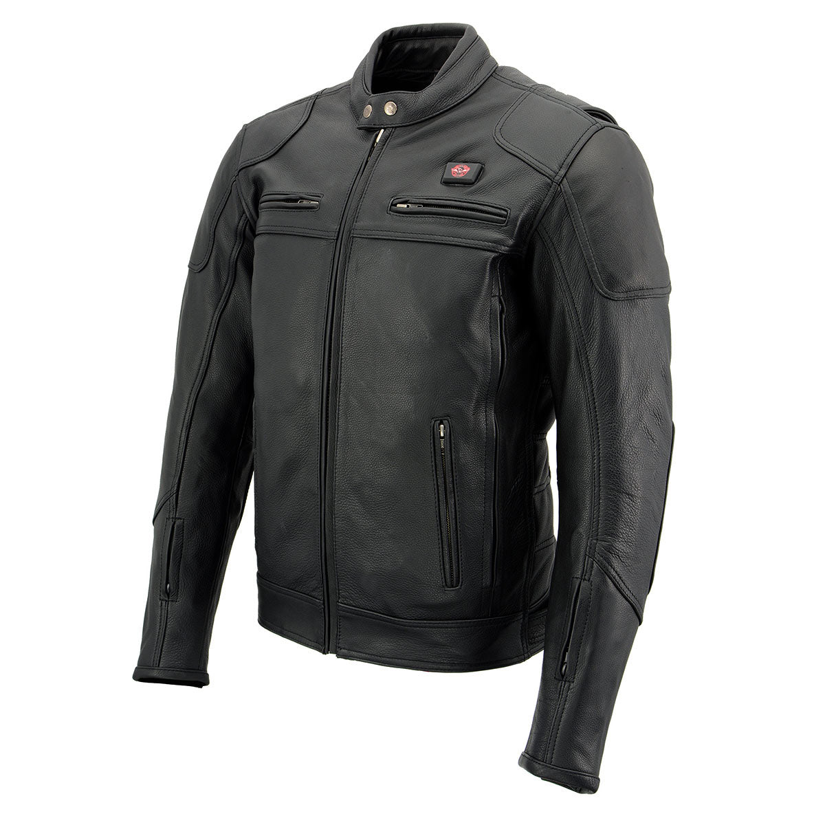 Heated leather hot sale motorcycle jacket