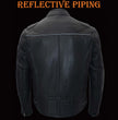 Milwaukee Leather Heated Jacket for Men's All Seasons Black Cool-Tec Leather - Motorcycle Vented Jackets MLM1514SET