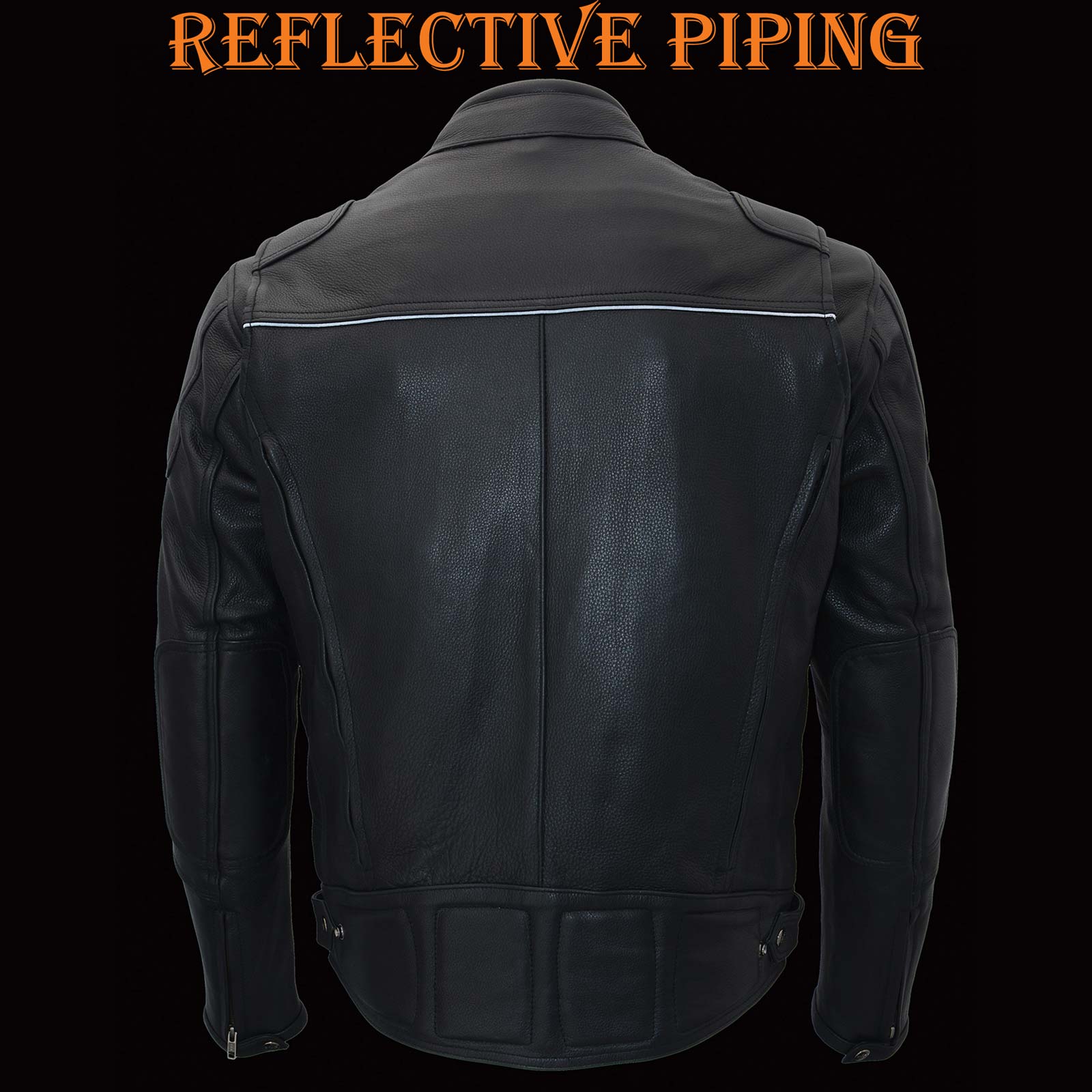 Milwaukee Leather Heated Jacket for Men's All Seasons Black Cool-Tec Leather - Motorcycle Vented Jackets MLM1514SET