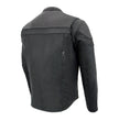 Milwaukee Leather MLM1526 Men's Stay Cool Black Premium Leather Sporty Motorcycle Jacket w/ Cool-Tec Leather Treatement