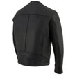 Milwaukee Leather MLM1551 Men's Black Cool-Tec Leather Sporty Lightweight Scooter Style Motorcycle Jacket w/ Liner