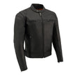 Milwaukee Leather MLM1560 Men's Black Long Body and Vented Motorcycle Leather Jacket