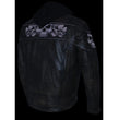 Milwaukee Leather MLM1561 Men's Distressed Brown Leather Jacket with Reflective Skulls