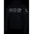 Milwaukee Leather MLM1563 Men's Black Leather Scooter Style Motorcycle Jacket with Reflective Skulls w/ Hoodie