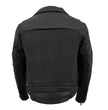 Milwaukee Leather MLM1570 Men’s Black Premium Cowhide Leather Utility Pocket Motorcycle Jacket