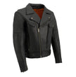 Milwaukee Leather MLM1570 Men’s Black Premium Cowhide Leather Utility Pocket Motorcycle Jacket