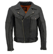 Milwaukee Leather MLM1570 Men’s Black Premium Cowhide Leather Utility Pocket Motorcycle Jacket